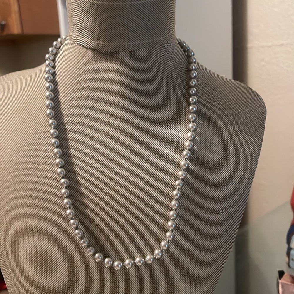 Monet Grey Beaded Necklace